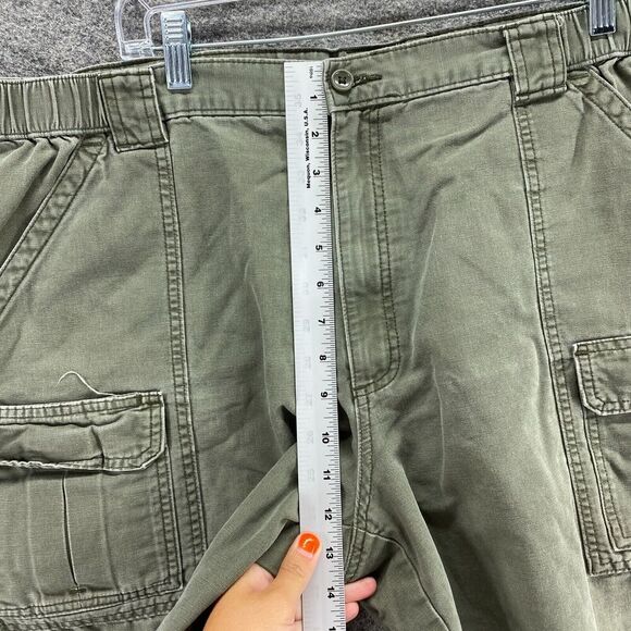 Savane Cargo Shorts Men 42 Gray High Rise Flat Front Cotton Pockets Regular Fit - Picture 6 of 10